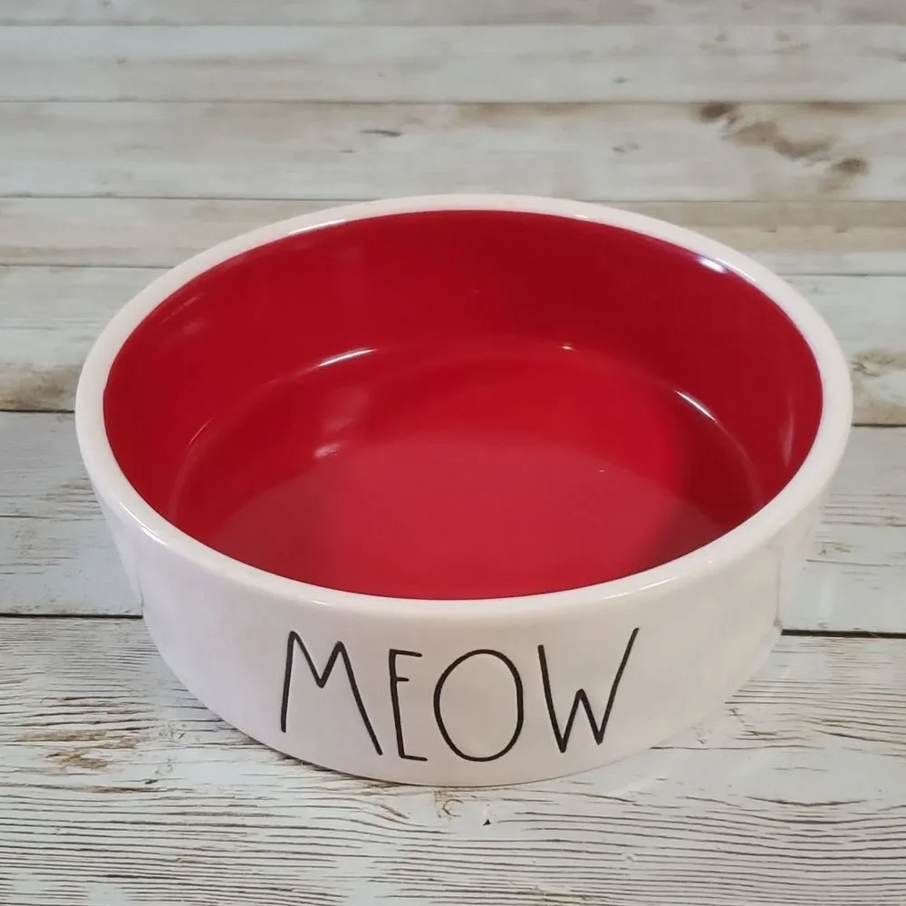 Rae Dunn Artisan Collection by Magenta Meow Cat Cats Feline Bowl Kitty Kat‎ Puss